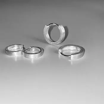 925 silver needle matte brushed plain ring earrings light luxury niche high-end earrings exquisite fashion versatile earrings 925 silver needle