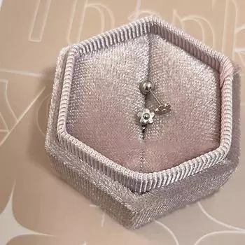 925 Silver Needle Mini Gold Small Flower Stud Earrings Sleep No Need to Take off Screw Twist Earrings Ear-Caring Small Delicate Earrings Silver Flower stud earrings 925 silver needles