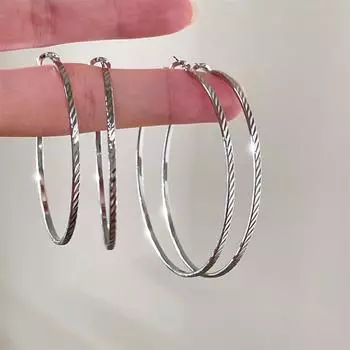 925 Silver Needle Smooth Car Flower Earrings Female Temperament Celebrity Exaggerated Large Earrings Fashion High Sense Earrings 925 silver needles