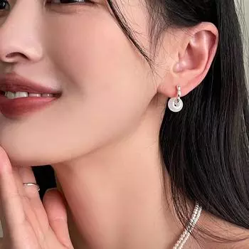 925 Silver Needle Spotted Stone Earrings Women s New Chinese Natural Stone Pendant Earrings Unique Niche Premium Earrings A pair of 925 silver needle