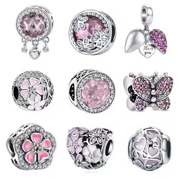 925 Серебряный порошок ювелирные изделия кулон DIY тонкие бусины для браслета с подвесками ювелирные изделия