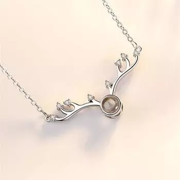 Серебряное ожерелье Yilu You с рогами, проекция, цепочка на ключицу для женщин