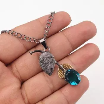 925 Sterling Silver Apatite Gemstone Handmade Jewelry Artisan Pendant For Women PP-55-7