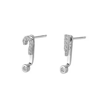 925 Sterling Silver Asymmetry Geometric Stud Earrings For Women Engagement Party Jewelry Prevent Allergy eh1144