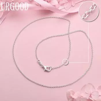925 Sterling Silver Charm Necklace Wedding Jewelry 45cm