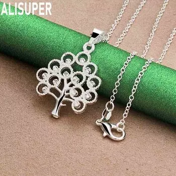 Ожерелье с подвеской в виде рождественской елки из стерлингового серебра 925 пробы, модные свадебные украшения O-40CM