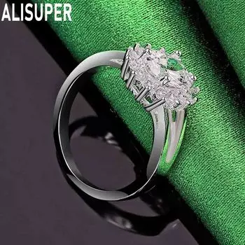 Кольцо с подвеской в виде солнца из стерлингового серебра 925 пробы с кристаллами и цирконием AAA, модное, изысканное, свадебное украшение 7#