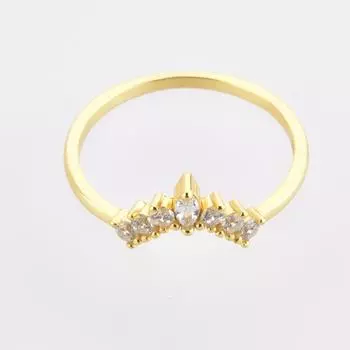 925 Sterling Silver Custom Curved Wisp Band Fitted Rings for Corset Ring Women Luxury Wedding Jewellery CZ Zircon 7 золотой