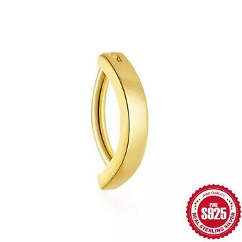 925 Sterling Silver Fashionable Simple Glossy Diamond-Encrusted Belly Button Buckle Women S New Popular Abdominal Piercing Belly Button Jewelry