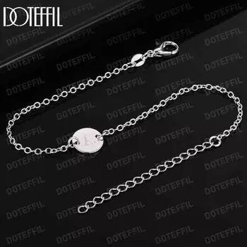 Браслет с буквами из стерлингового серебра 925 пробы, свадебные украшения 20cm