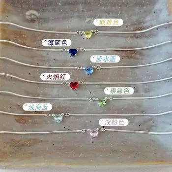 925 sterling silver love anklet women s exquisite niche high-end sensory foot chain new color zircon snake bone chain foot decoration 925 silver