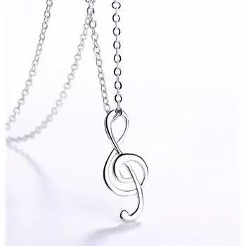 Ожерелье Love Happy Note из стерлингового серебра 925 пробы с корейской подвеской из серебра 925