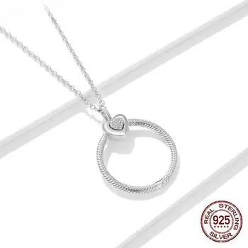 Ожерелье из стерлингового серебра 925 пробы, элегантное ожерелье с длинными цепочками и жемчугом для женщин, модные ювелирные изделия Ctn228