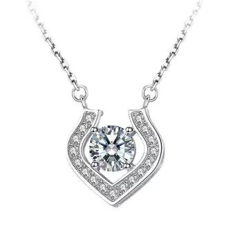 925 Sterling Silver Necklace My Queen Necklace Pendant Clavicle Chain Silver Jewelry 925 белый