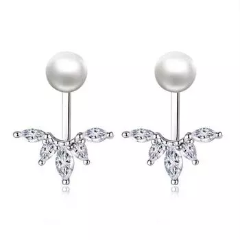 925 sterling silver new Jewelry High Quality Woman Fashion Earrings Retro Long Tassel Cubic Zirconia Flower Pop Earrings