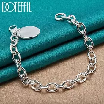 Браслет с подвеской из стерлингового серебра 925 пробы, свадебные украшения 20cm