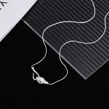925 Sterling Silver Snake Necklace Women s Year of Snake Snake Head Snake Bone Chain Fashion Versatile Tassel Zircon Clavicle Chain Neck Chain Jewelry 925 Silver