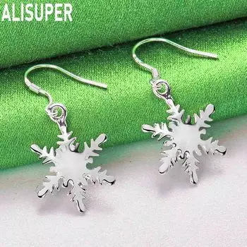Серьги-подвески в виде снежинок из стерлингового серебра 925 пробы, модные свадебные украшения с шармом 3.70*1.00cm