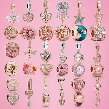 ! 925 Sterling Silver Sparkling Sparkling Daisy Flower Charms Bead Fit Original Bracelet Bangle For Women Jewelry Gift