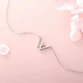 Ожерелье с ключицей из стерлингового серебра 925 пробы с буквой W для женщин в японском и корейском стиле, простое, универсальное, доступное, роскошное, модное, в холодном стиле, аксессуары 925