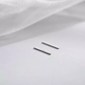 925 Sterling Silver Women s Minimalist Students Anti-Allergy Ear Studs Silver a pair (two)