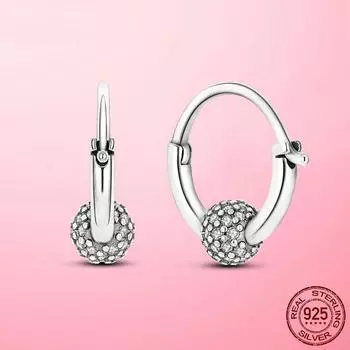 Серьги из стерлингового серебра 925 пробы с цирконием, серебряные серьги с гравировкой из бисера, серьги-гвоздики для женщин, золотые модные украшения Joyas Brincos