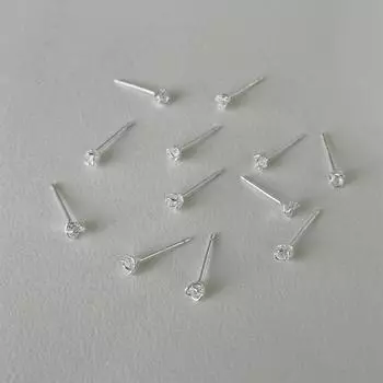 925 sterling silver zircon stud earrings women s simple, small, light luxury, high-end earrings, fashionable and versatile new trendy earrings 925 silver