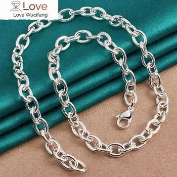 925 стерлингового серебра 18 дюймов оригинальная базовая цепь ожерелье застежка-карабин для женщин мужчин ювелирные изделия 45cm