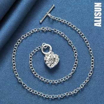 925 стерлингового серебра AAA циркон TO ожерелье модные свадебные украшения 45CM