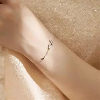 925 стерлингового серебра циркон сердце браслет-подвеска для женщин девочек вечеринка свадьба модные корейские украшения Pulseiras Sl050