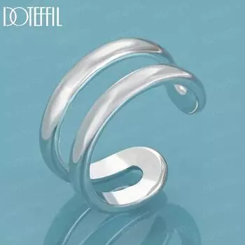 925 стерлингового серебра двойная линия женское парное кольцо шарм свадебные украшения 5#-10#