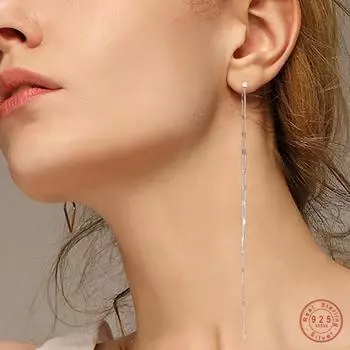 925 стерлингового серебра французский стиль высокое качество кисточка циркон серьги женские модные свадебные украшения для вечеринки