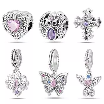 925 стерлингового серебра классические ретро достоинство бабочка подвески бусины подходят 925 оригинальные браслеты DIY день рождения ювелирные изделия подарки