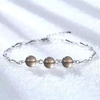 925 стерлингового серебра мода элегантные хрустальные круглые бусины браслеты с подвесками браслеты для женщин девушки свадебные украшения подарок