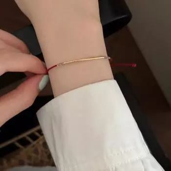 925 стерлингового серебра плетеный веревочный браслет средний женский нишевый модный новый натальный год красная веревка пара подруга регулируемый 925 silver