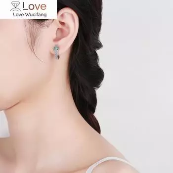 925 стерлингового серебра роскошные серьги змея серьги-гвоздики для женщин корейские ювелирные изделия женские новые