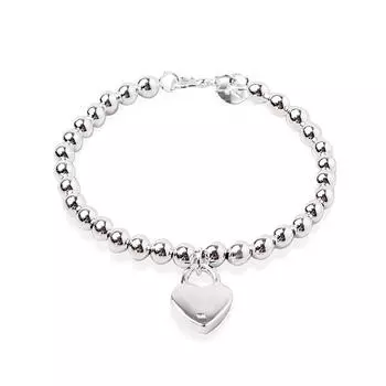 925 стерлингового серебра сердечко замок 6 мм бусины цепи браслеты ювелирные изделия женщины высшего качества влюбленные браслеты рождественский подарок