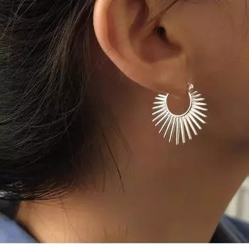 925 стерлингового серебра сверкающие серьги для женщин солнце форма сексуальная девушка мода трендовые ювелирные изделия подарок вечеринка свадьба pendientes