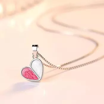925 стерлингового серебра женские ожерелья мода роскошная девичья кулон в форме сердца ключичная цепочка ювелирные изделия длина 45 см новый 925 S