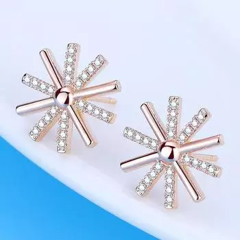 925 стерлингового серебра женские роскошные хрустальные круглые серьги-гвоздики винтажные свадебные украшения белые циркониевые камни серьги для женщин НОВЫЕ