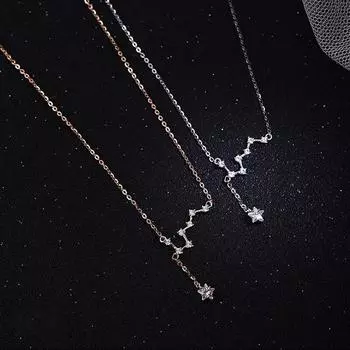 925 стерлингового серебра звезда ожерелье с подвеской для женщин Pave Cz кисточка ключица цепочка ожерелья вечерние украшения
