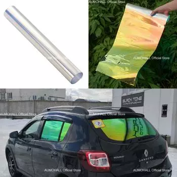 92 см x 152 см VLT 65% Зеленый Хамелеон для заднего лобового стекла автомобиля, боковые оконные пленки Солнцезащитные тонировочные пленки для стекол Тонировочные наклейки 92CMx152CM серебряный