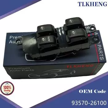 93570-26100 Переключатель электростеклоподъемника Переключатель привода стеклоподъемника для Hyundai Santa Fe 2001-2006 чёрный