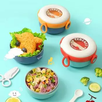 940/970 мл Ланч-бокс с пряжкой, уплотнительным кольцом, герметичный, с ручкой, детский контейнер для здорового питания, ланч-бокс для использования на открытом воздухе розовый