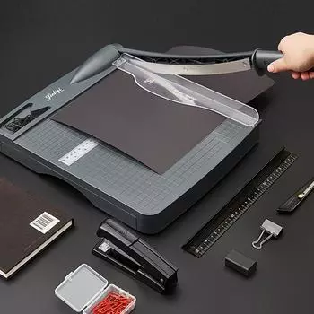 948 Безопасное хранение резца для бумаги в сантиметрах и дюймах, двойное использование, триммер для хранения в ящике для хранения бумаги, вырез 12 дюймов чёрный