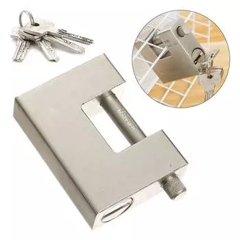 94MM Контейнерный замок Противоугонный прямоугольный складской ключ Антикоррозийный моноблочный сверхтолстый замок безопасности Бронированный навесной замок 4 ключа