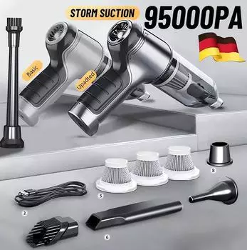 95000PA Автомобильный пылесос, автоматический беспроводной пылесос, робот, беспроводная чистящая машина, автомобильная бытовая техника, инструменты, сильные всасывающие пылесосы Basic