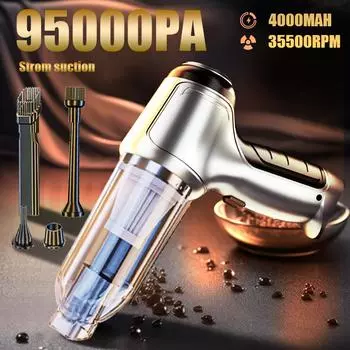 95000pa автомобильный пылесос автомобильные аксессуары домашний авто робот беспроводной очиститель прибор 1 мощная чистящая машина сильное всасывание basic