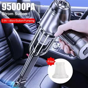 95000Pa беспроводной автомобильный пылесос сильное всасывание ручной автоматический пылесос домашний автомобиль двойного назначения мини-пылесос бытовая техника
