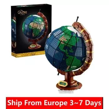 95335 Expert Moc Bricks 2585PCS Earth Globe Modular Building Blocks Assembly Bricks Kids Educational Model Bricks 21332